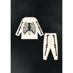 Halovīna kostīms ar skeleta apdruku