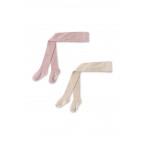 Zeķubikses, Rib, Glitter, ROSE, OFF WHITE