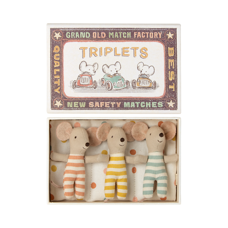 Peļu mazuļi, Trīnīši, kastītē, MAILEG