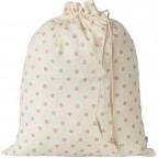 Auduma maiss, Large, Dots off white, red, MAILEG