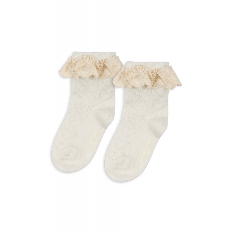 Vilnas Pointelle zeķes, BEIGE