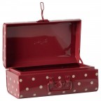 Metāla koferis, Storage suitcase, Small, red with dots