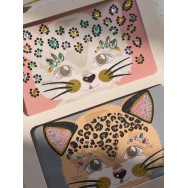 Sejas uzlīmes, KITTY FACE JEWELS, multi 