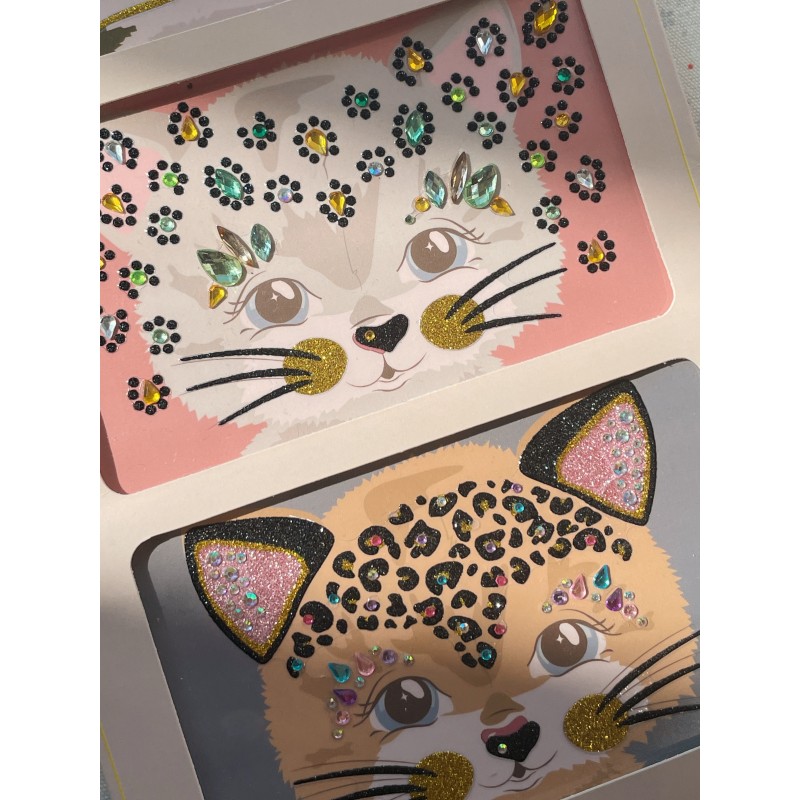 Sejas uzlīmes, KITTY FACE JEWELS, multi 
