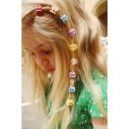 Matu klipši, MINI FLOWER HAIR CLAWS, MULTI