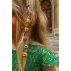 Matu klipši, MINI FLOWER HAIR CLAWS, MULTI