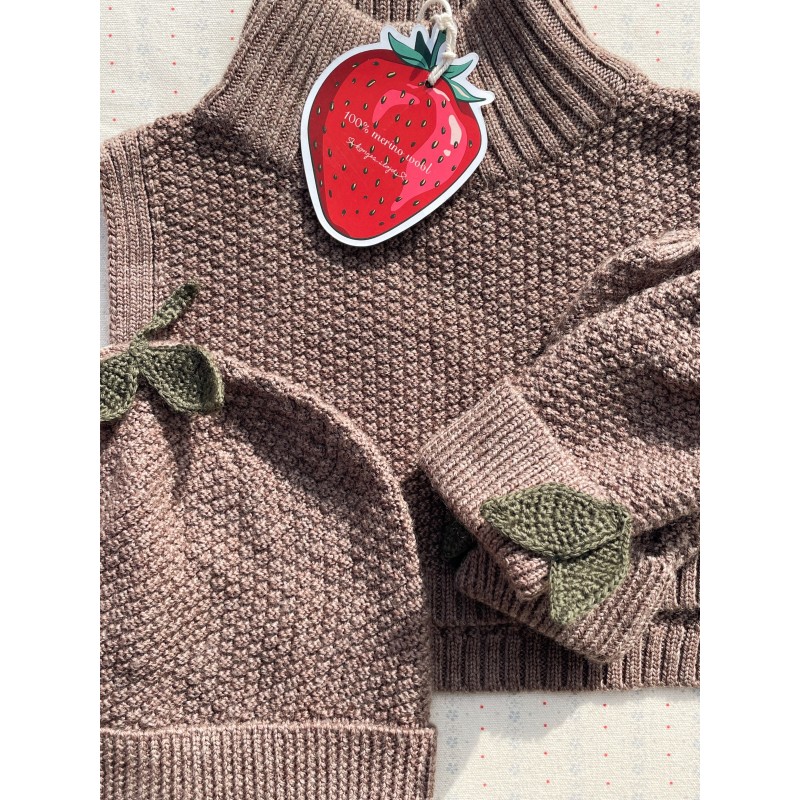 Merino vilnas cepure, Fruity, bunny brown