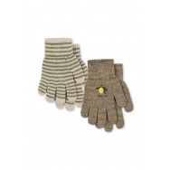 Cimdi, 2 PACK FILLA, lemon/stripe