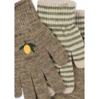 Cimdi, 2 PACK FILLA, lemon/stripe