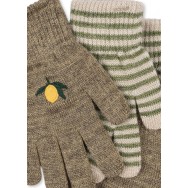 Cimdi, 2 PACK FILLA, lemon/stripe