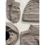 Merino vilnas cimdi, LOULI, stripe bluie 