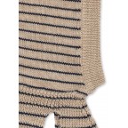 Merino vilnas cepure, LOULI BALACLAVA, stripe bluie