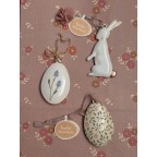 Metāla ornaments, Easter egg, blue 