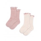 Zeķes, Rib Frill, ROSE, OFF WHITE