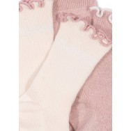 Zeķes, Rib Frill, ROSE, OFF WHITE