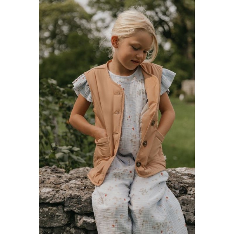 Viegli polsterēta Veste, CHESTNUT