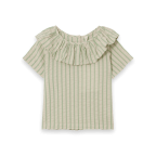 Blūze, Seersucker, STRIPE EMERALD