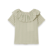 Blūze, Seersucker, STRIPE EMERALD