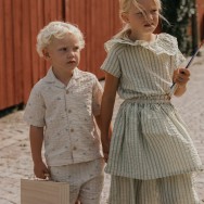 Svārki, Seersucker, STRIPE EMERALD