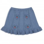 Adīti svārki, SOLEIL KNIT SKIRT GOTS, country blue
