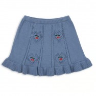 Adīti svārki, SOLEIL KNIT SKIRT GOTS, country blue