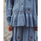 Adīti svārki, SOLEIL KNIT SKIRT GOTS, country blue