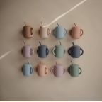 Silikona krūzīte ar salmiņu, BLUSH