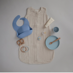 Silikona šķīvis ar piesūcekni, Classic, POWDER BLUE