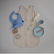 Silikona šķīvis ar piesūcekni, Classic, POWDER BLUE