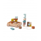 Koka vagoniņš ar klučiem, multi, NEO