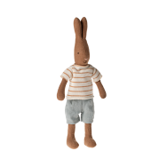 Trusis, ar strīpainu kreklu un šortiem, Izmērs 1, Chocolate Brown, MAILEG