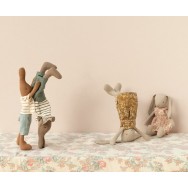 Trusis, ar strīpainu kreklu un šortiem, Izmērs 1, Chocolate Brown, MAILEG