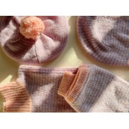 Adīta berete, BERLE KNIT, purple/pink dolphin