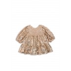 Kleita, LILA SEQUINS BOW DRESS, gold glitter