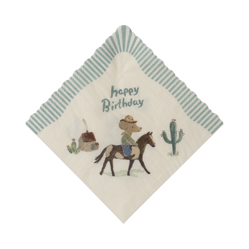 Salvetes, Happy birthday, Cowboy, MAILEG