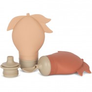 Silikona smūtiju pudeles, SHELL, BLUSH