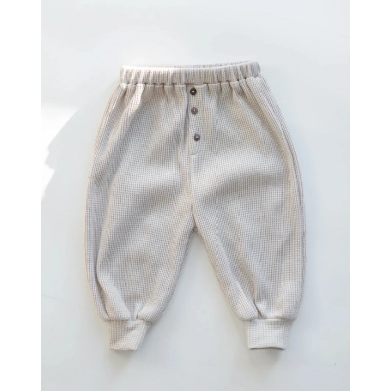 Vafeļu auduma bikses, Milk, KINDLY